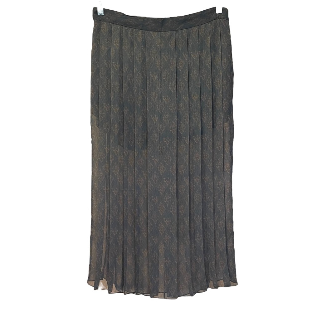 BILLY REID 10 sheer skirt pleated black & brown